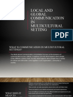 Presentation 3 - Local and Global Communication in Multicultural Setting