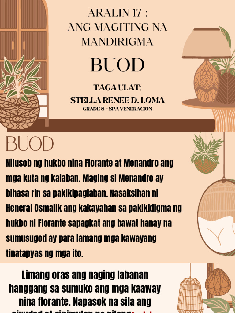 Aralin 17 Ang Magiting Na Mandirigma | PDF