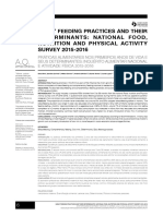 Early Feeding Practices and Their Determinants: National Food, Nutrition and Physical Activity SURVEY 2015-2016