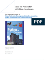 Solution Manual For Python For Everyone 2nd Edition Horstmann