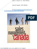 Solution Manual For Sales Management in Canada H F Herb Mackenzie