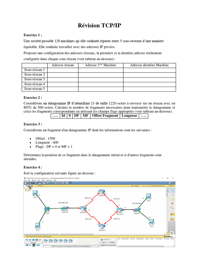 Configuration et fragments TCP/IP | PDF | Adresse IP | Protocole de ...