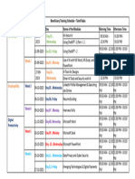 Students Training Schedule