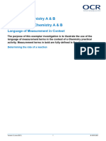 Language of Measurement in Context Chemistry