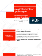 S9 - Validitatea de Construct Bazele Teoretice Ale Psihodiagnosticului