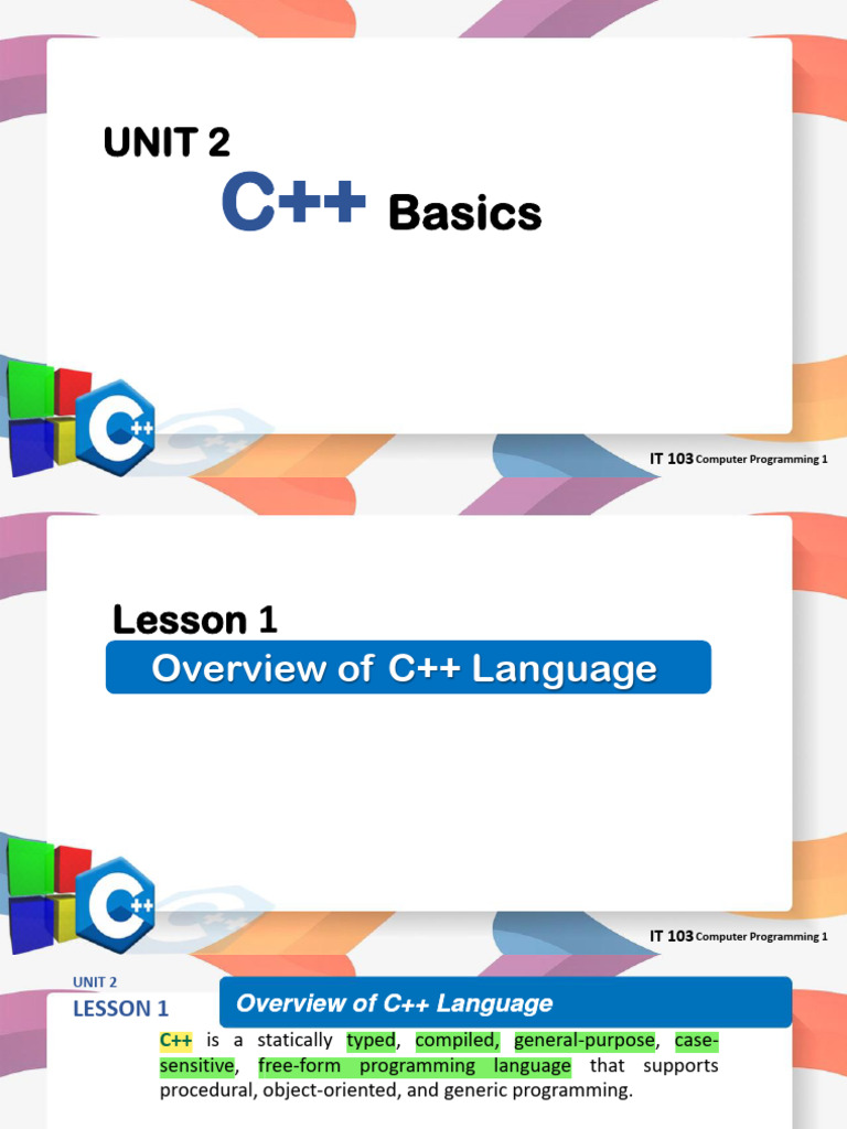 A Lesson1-Overview-of-C-Language | PDF | Programming | Computer Program