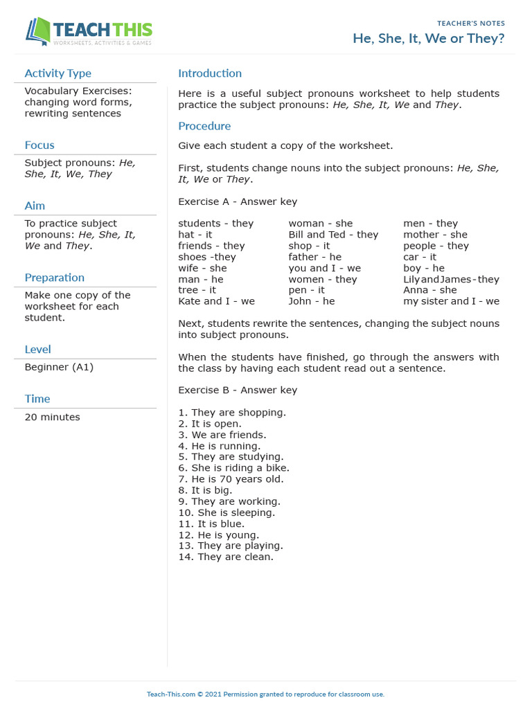 He She It We or They | PDF | Pronoun | Linguistic Typology