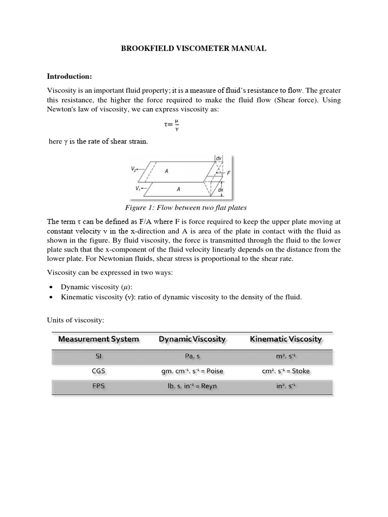 Lab Manual PDF Viscosity Shear Stress