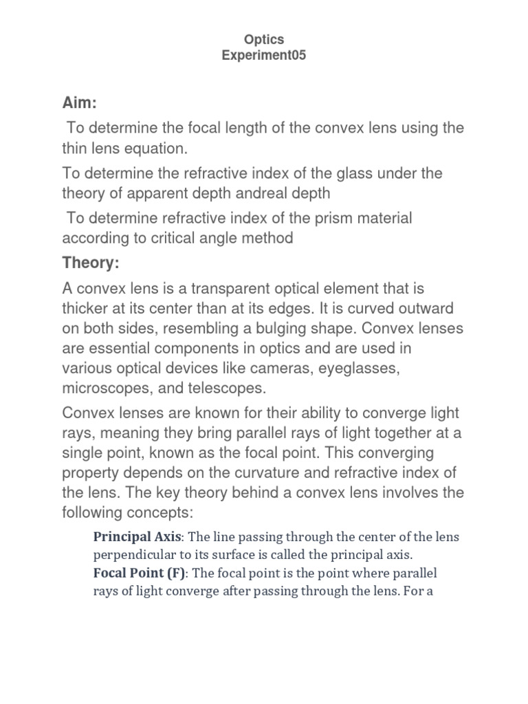 Optics Egt22460 PDF Optics Refraction