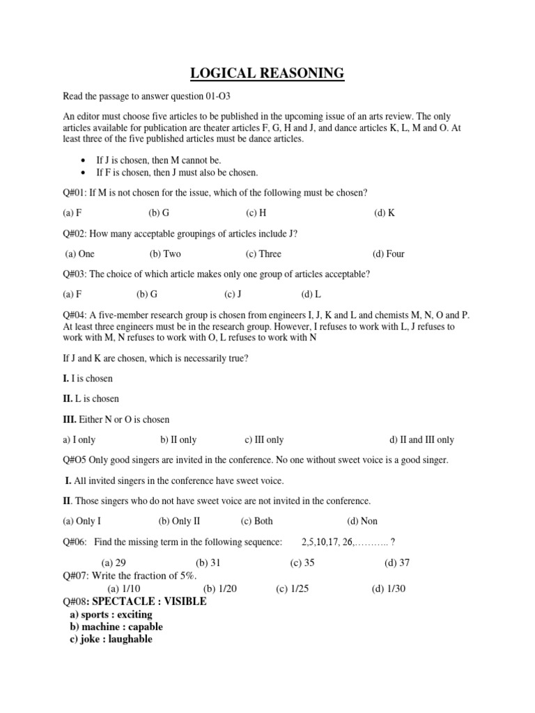Logical Reasoning | Download Free PDF | Logic