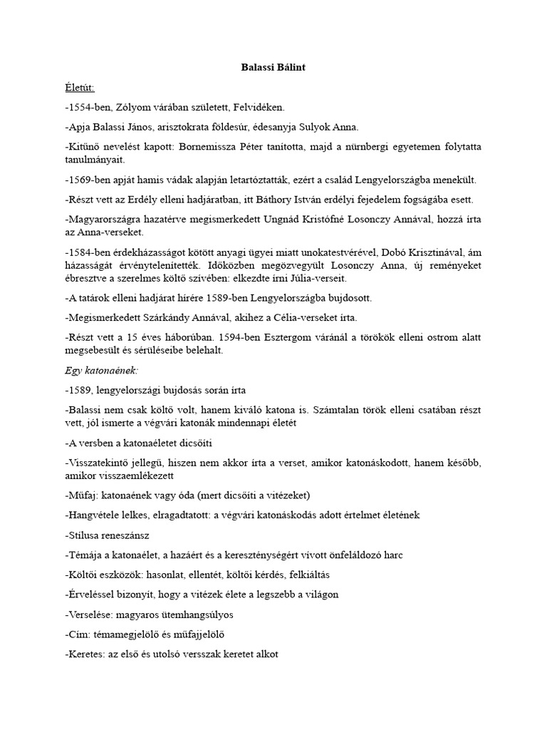 Balassi Bálint PDF