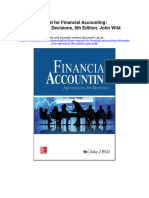 Solution Manual For Financial Accounting Information For Decisions 9th Edition John Wild