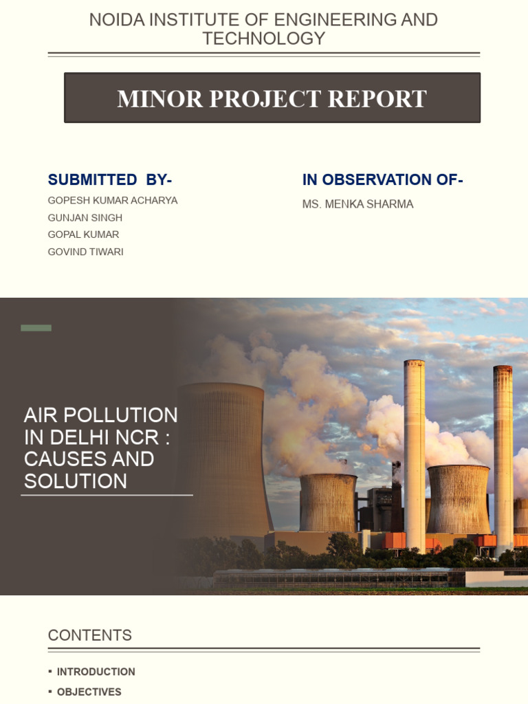 Delhi NCR Air Pollution: Causes & Solutions | PDF | Air Pollution | Nature