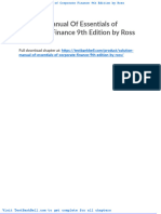 Solution Manual of Essentials of Corporate Finance 9th Edition by Ross