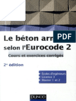 Le Béton Armé Selon L'eurocode 2 - 2e Édition