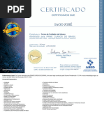 Modelo real do certificado digital de Cuidador de Idosos (200h)