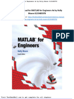 Solutions Manual For Matlab For Engineers 4e by Holly Moore 0133485978