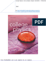 Solutions Manual To Accompany College Physics 3rd by Randall Knight 0321902556 9780321902559