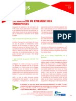 Focus 93 La Garantie de Paiement Des Entreprises