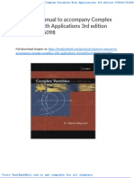 Solutions Manual To Accompany Complex Variables With Applications 3rd Edition 9780201756098