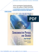 Solutions Manual To Accompany Semiconductor Physics and Devices 4th Edition 9780073529585