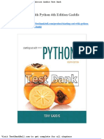 Starting Out With Python 4th Edition Gaddis Test Bank