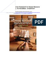 Solution Manual For Framework For Human Resource Management A 7 e 7th Edition 0132576147