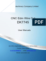 CNC Edm Wire Cut User Manuals DK7745