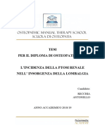 Antonello Recchia Tesi Diploma Osteopatia 2019