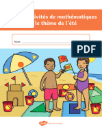 Livret D'activités de Mathématiques Sur Le Thème de L'été