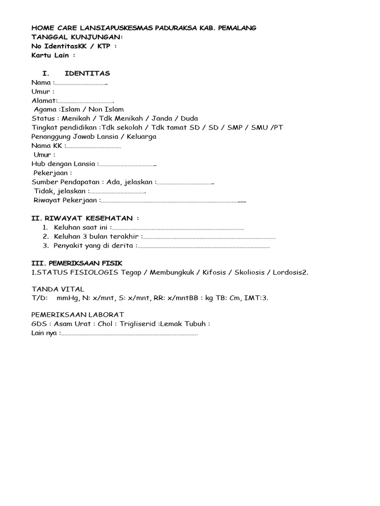 Layanan Home Care Lansia di Pemalang | PDF