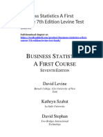 Business Statistics First Course 7th Edition Levine Test Bank