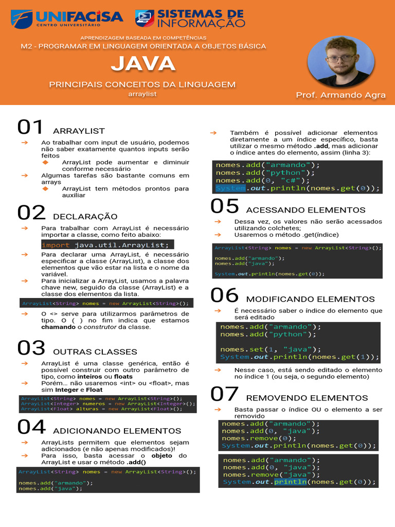 J06 - ArrayList | PDF | Classe (programação de computadores ...