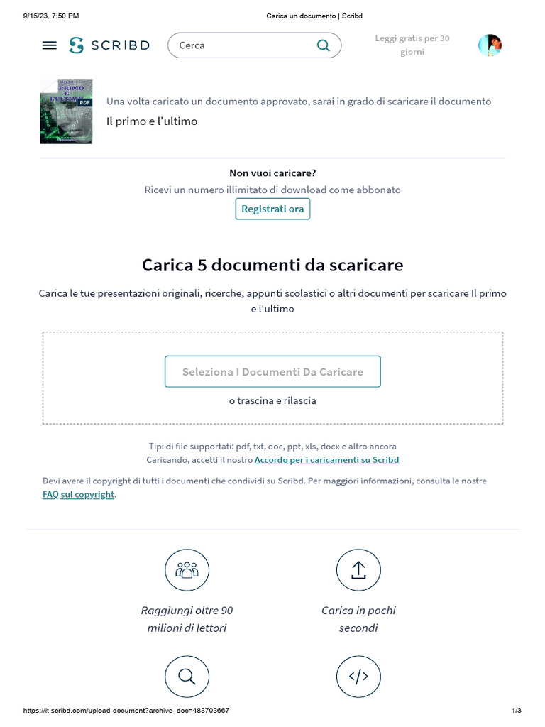 Carica Un Documento - Scribd | PDF