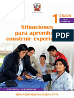 Situaciones para Aprender y Construir Experiencias Primer Grado. Ciclo Intermedio, Portafolio de Evidencias - Globalizado