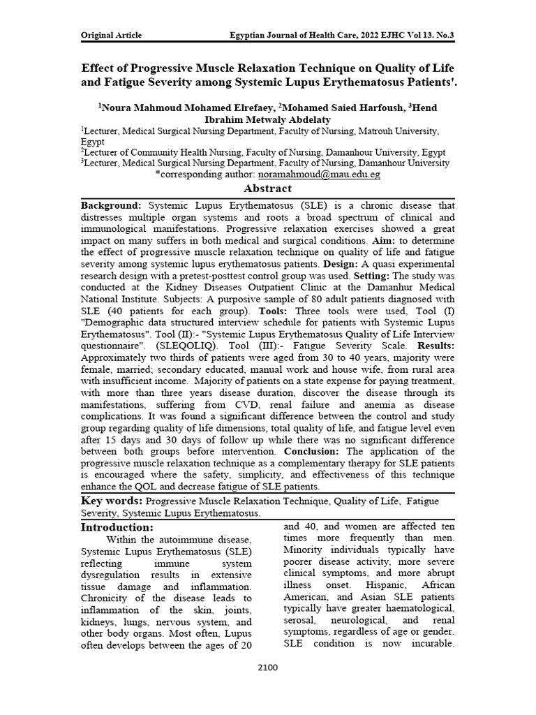 EJHC Volume 13 Issue 3 Pages 2100-2118 | PDF | Relaxation (Psychology ...