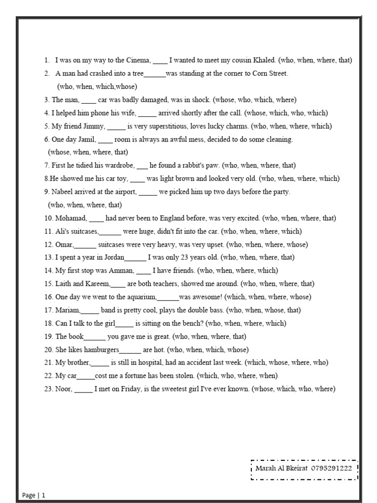 Relative Clauses | PDF