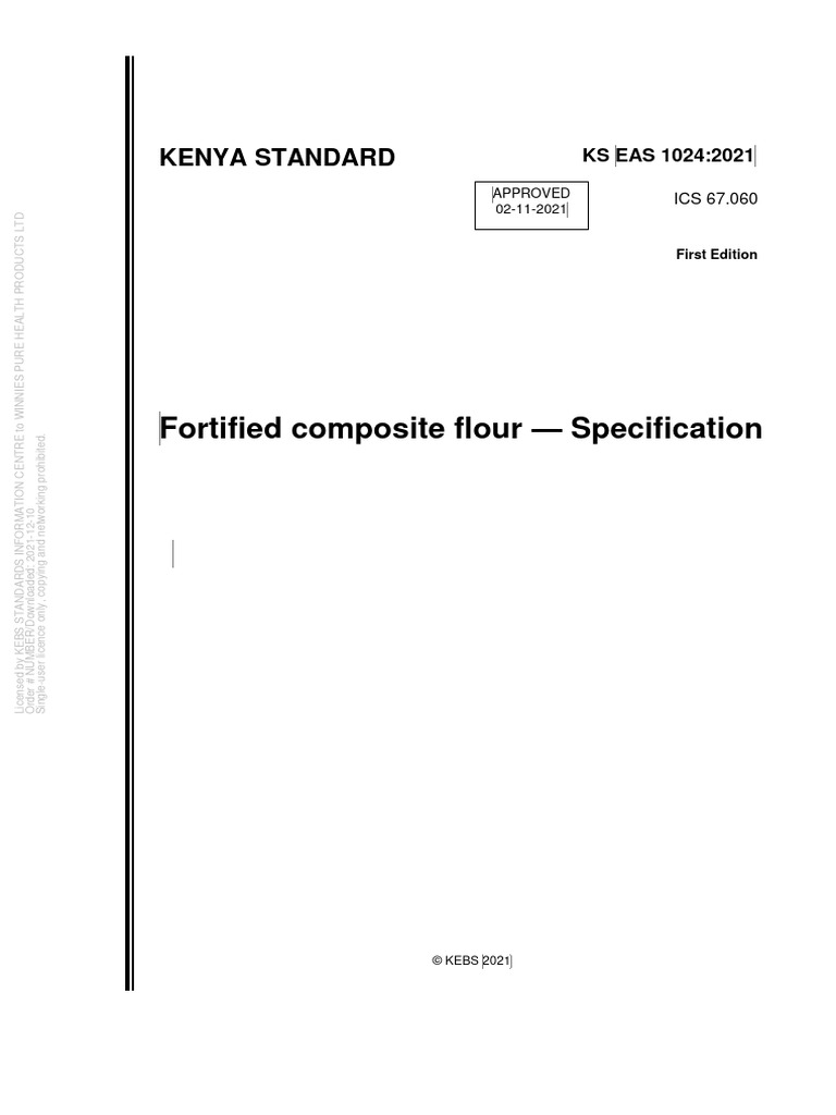 KS - EAS - 1024 - 2021 - Fortified Composite Flour - Specification ...