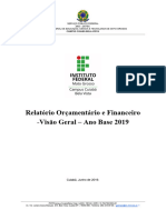 Relatorio Orcamentario e Financeiro - Visao Geral Ano Base 2019