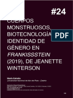 Cuerpos Monstruosos Biotecnología e Identidad de Género