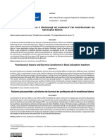 Fatores Psicossociais e SB em Professores Da Educação Básica