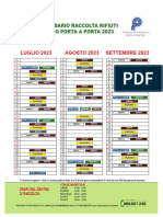 Calendario Raccolta Porta A Porta Luglio Dicembre 2023