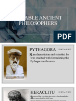 Notable Ancient Philosophers