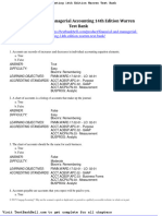 Financial and Managerial Accounting 14th Edition Warren Test Bank