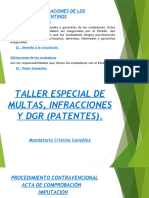 Taller Especial de Multas, Infracciones y DGR (Patentes)