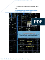 Foundations of Financial Management Block 14th Edition Test Bank