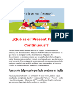 ¿Qué Es El Present Perfect Continuous'