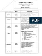 Cronograma de Provas Bimestrais Do 3º Bimestre - 3º - 23 Com o Conteúdo de Inglês