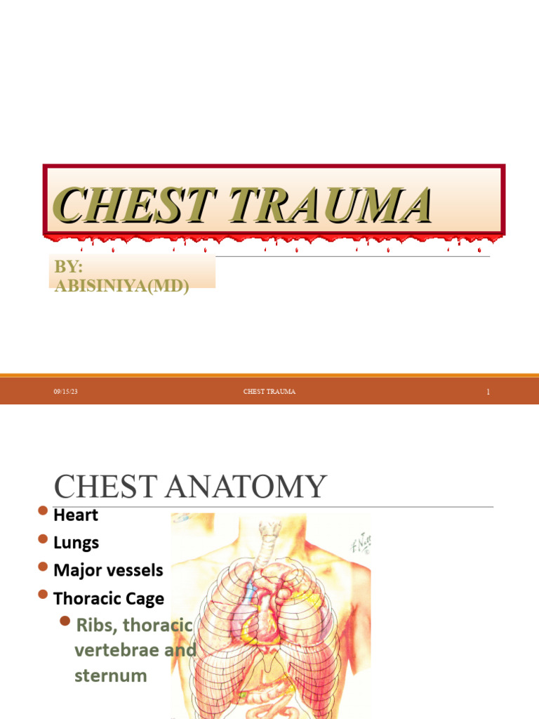 Chest Trauma HO PDF Thorax Injury