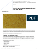 Different Types of Ion Exchange Resins and What Applications